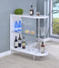 Adolfo 3-tier Bar Table Glossy White and Clear - Imperial Furniture (Las Vegas, NV) - Multi Location