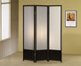 Calix 3-panel Folding Floor Screen Translucent and Black - Imperial Furniture (Las Vegas, NV) - Multi Location