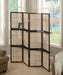 Iggy 4-panel Folding Screen with Removable Shelves Tan and Cappuccino - Imperial Furniture (Las Vegas, NV) - Multi Location