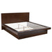 Jessica Eastern King & Queen Platform Bed with Rail Seating Cappuccino - Imperial Furniture (Las Vegas, NV) - Multi Location