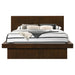 Jessica Eastern King & Queen Platform Bed with Rail Seating Cappuccino - Imperial Furniture (Las Vegas, NV) - Multi Location