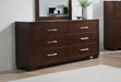 Jessica 6-drawer Dresser Cappuccino - Imperial Furniture (Las Vegas, NV) - Multi Location
