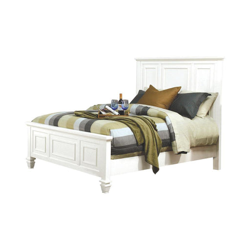 Sandy Beach Queen Panel Bed with High Headboard Cream White - Imperial Furniture (Las Vegas, NV) - Multi Location