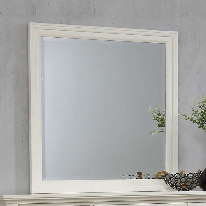 Sandy Beach Rectangular Dresser Mirror Cream White - Imperial Furniture (Las Vegas, NV) - Multi Location