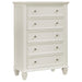 Sandy Beach 5-drawer Rectangular Chest Cream White - Imperial Furniture (Las Vegas, NV) - Multi Location