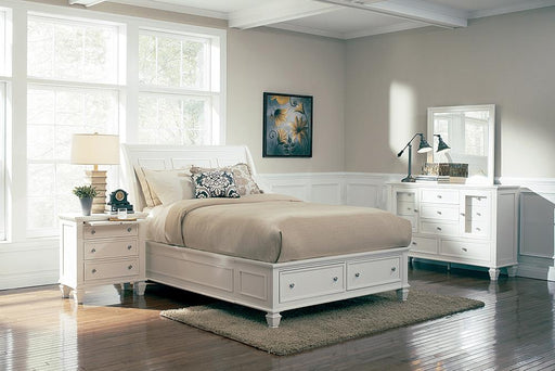 Sandy Beach 4 & 5 Piece Storage Bedroom Set with Sleigh Headboard E.King, Queen, & Cal.King - Imperial Furniture (Las Vegas, NV) - Multi Location