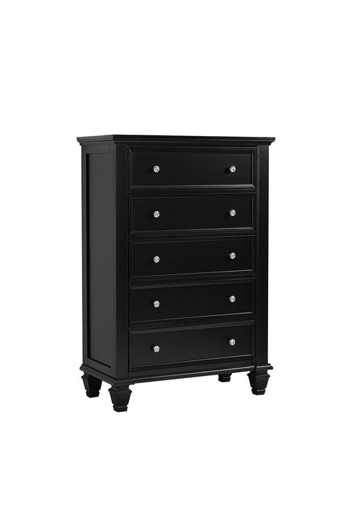 Sandy Beach 5-drawer Chest Black - Imperial Furniture (Las Vegas, NV) - Multi Location