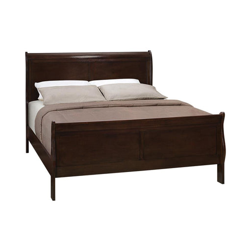 Louis Philippe Eastern King & Queen Panel Sleigh Bed Cappuccino - Imperial Furniture (Las Vegas, NV) - Multi Location