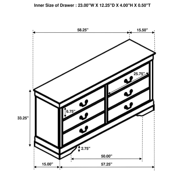 Louis Philippe 4 & 5 Piece Bedroom Set Full, Twin, King, & Queen - Imperial Furniture (Las Vegas, NV) - Multi Location