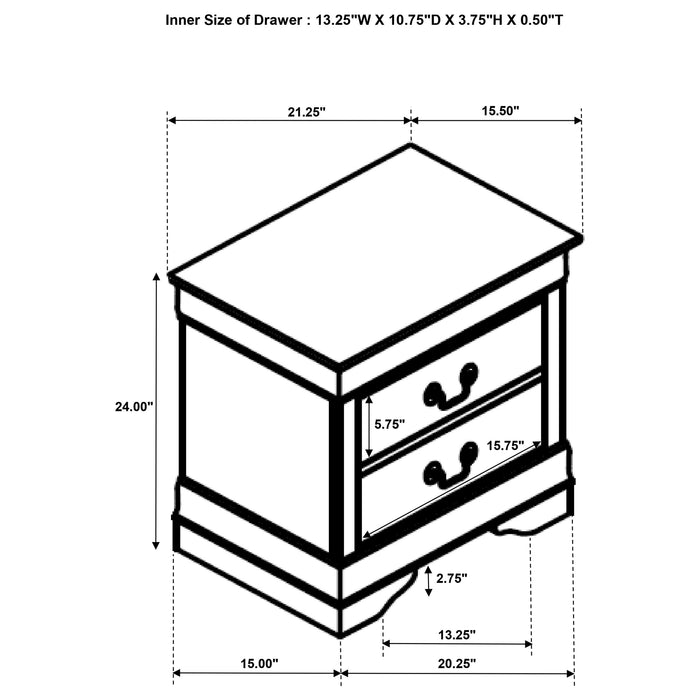 Louis Philippe Nightstands - Imperial Furniture (Las Vegas, NV) - Multi Location