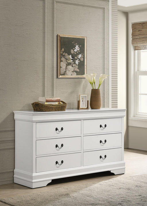 Louis Philippe 6-drawer Dresser White - Imperial Furniture (Las Vegas, NV) - Multi Location