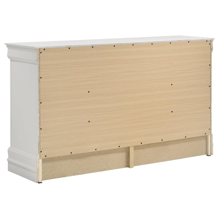 Louis Philippe 6-drawer Dresser White - Imperial Furniture (Las Vegas, NV) - Multi Location