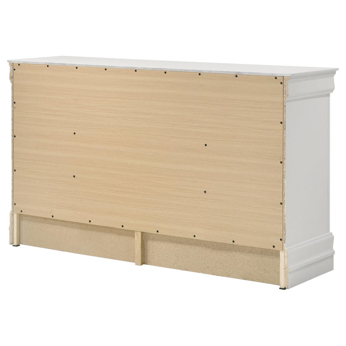 Louis Philippe 6-drawer Dresser White - Imperial Furniture (Las Vegas, NV) - Multi Location