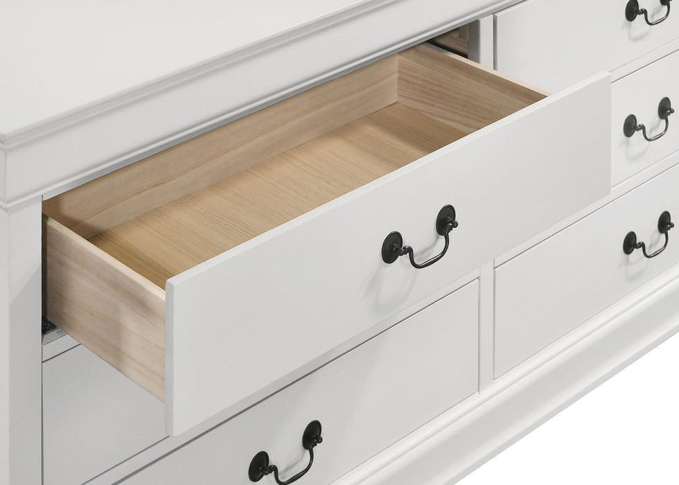Louis Philippe 6-drawer Dresser White - Imperial Furniture (Las Vegas, NV) - Multi Location