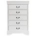 Louis Philippe 5-drawer Bedroom Chest White - Imperial Furniture (Las Vegas, NV) - Multi Location