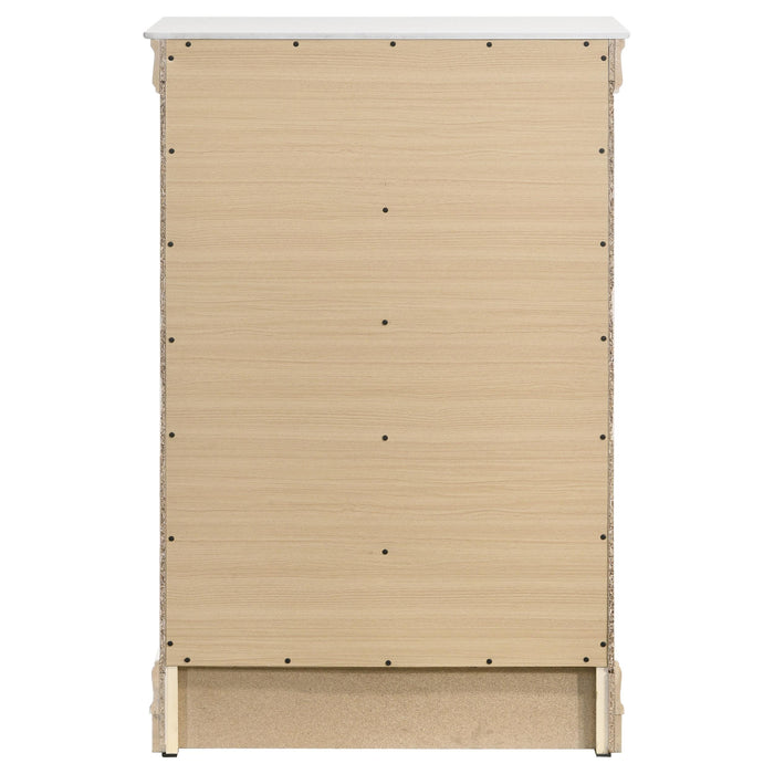 Louis Philippe 5-drawer Bedroom Chest White - Imperial Furniture (Las Vegas, NV) - Multi Location