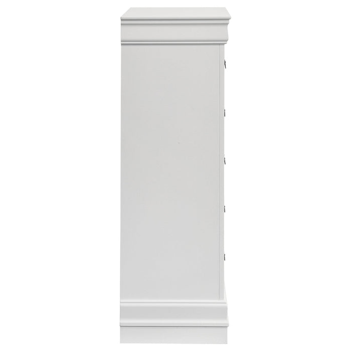 Louis Philippe 5-drawer Bedroom Chest White - Imperial Furniture (Las Vegas, NV) - Multi Location