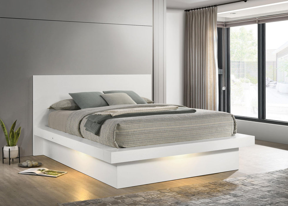 Jessica California King, E.king, & Queen Bed with Storage Headboard Cappuccino - Imperial Furniture (Las Vegas, NV) - Multi Location