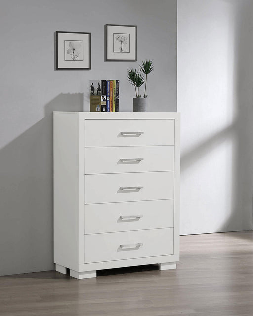 Jessica 5-drawer Chest White - Imperial Furniture (Las Vegas, NV) - Multi Location