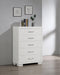 Jessica 5-drawer Chest White - Imperial Furniture (Las Vegas, NV) - Multi Location