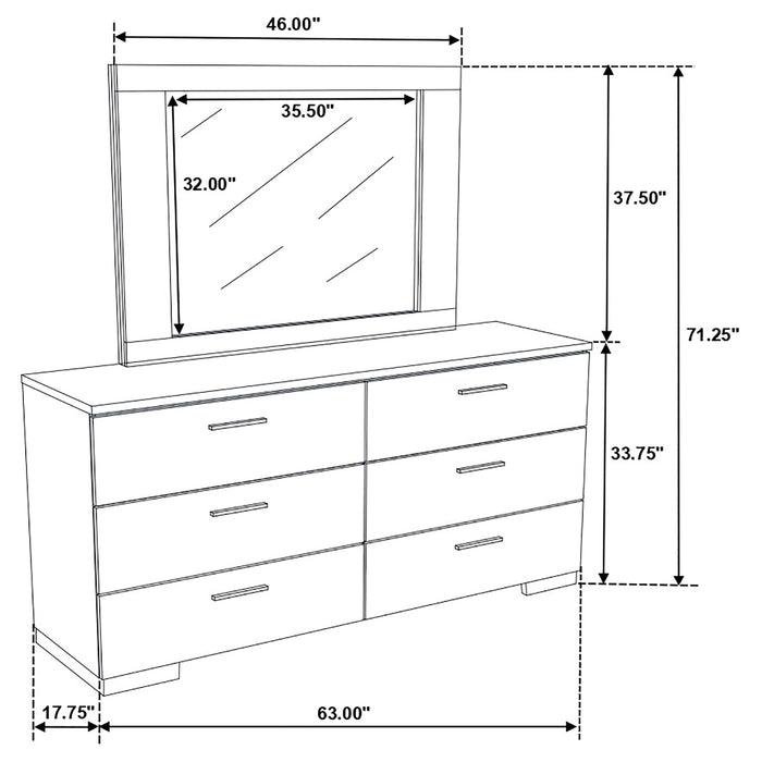 Felicity Dresser With Mirror - Imperial Furniture (Las Vegas, NV) - Multi Location