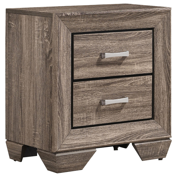 Kauffman 2-drawer Nightstand Washed Taupe - Imperial Furniture (Las Vegas, NV) - Multi Location
