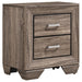 Kauffman 2-drawer Nightstand Washed Taupe - Imperial Furniture (Las Vegas, NV) - Multi Location
