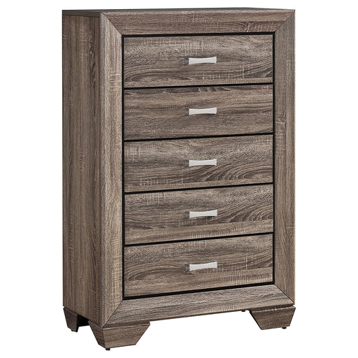 Kauffman 5-drawer Chest Washed Taupe - Imperial Furniture (Las Vegas, NV) - Multi Location