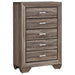Kauffman 5-drawer Chest Washed Taupe - Imperial Furniture (Las Vegas, NV) - Multi Location