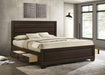 Kauffman California King, Eastren king, & Queen Storage Bed Dark Cocoa - Imperial Furniture (Las Vegas, NV) - Multi Location