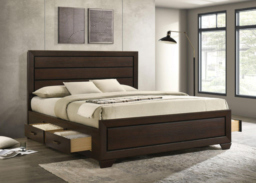 Kauffman California King, Eastren king, & Queen Storage Bed Dark Cocoa - Imperial Furniture (Las Vegas, NV) - Multi Location