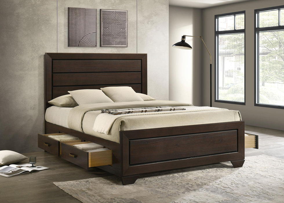 Kauffman California King, Eastren king, & Queen Storage Bed Dark Cocoa - Imperial Furniture (Las Vegas, NV) - Multi Location