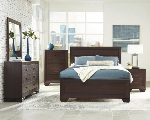 Kauffman Bedroom Set with High Straight Headboard - Imperial Furniture (Las Vegas, NV) - Multi Location