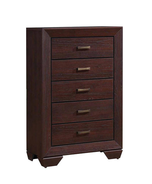 Kauffman 5-drawer Chest Dark Cocoa - Imperial Furniture (Las Vegas, NV) - Multi Location