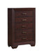 Kauffman 5-drawer Chest Dark Cocoa - Imperial Furniture (Las Vegas, NV) - Multi Location