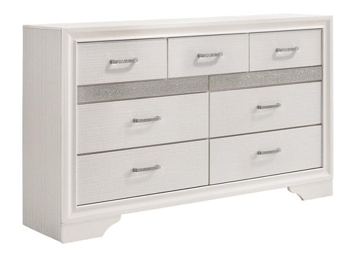 Miranda 7-drawer Dresser White and Rhinestone - Imperial Furniture (Las Vegas, NV) - Multi Location