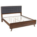 Robyn California King, E.King, & Queen Bed with Upholstered Headboard Dark Walnut - Imperial Furniture (Las Vegas, NV) - Multi Location