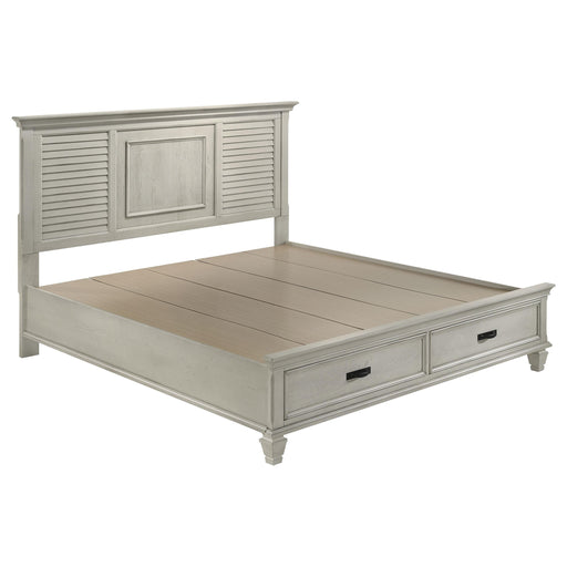 Franco Eastern King & Queen Storage Bed Antique White - Imperial Furniture (Las Vegas, NV) - Multi Location