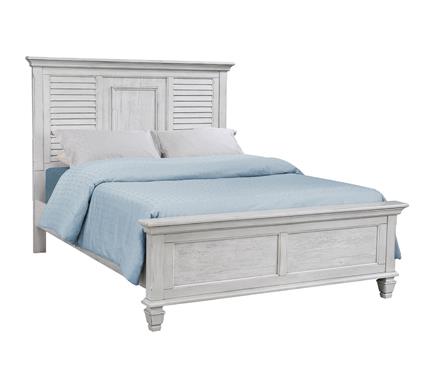 Franco Eastern King & Queen Panel Bed Antique White & Oak - Imperial Furniture (Las Vegas, NV) - Multi Location
