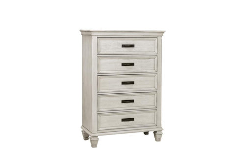 Franco 5-drawer Chest Antique White - Imperial Furniture (Las Vegas, NV) - Multi Location