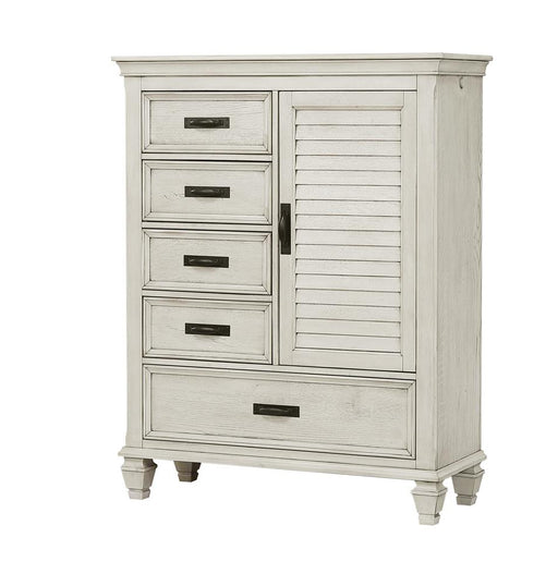 Franco 5-drawer Door Chest Antique White - Imperial Furniture (Las Vegas, NV) - Multi Location