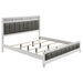 Barzini California King, E.King, & Queen Upholstered Panel Bed White - Imperial Furniture (Las Vegas, NV) - Multi Location