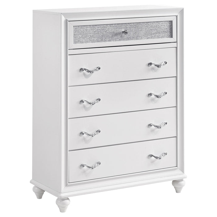 Barzini 5-drawer Chest White - Imperial Furniture (Las Vegas, NV) - Multi Location