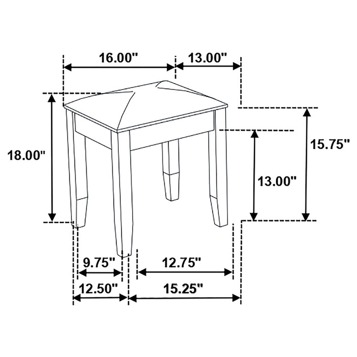 Barzini Vanity Stools - Imperial Furniture (Las Vegas, NV) - Multi Location
