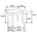 Barzini Vanity Stools - Imperial Furniture (Las Vegas, NV) - Multi Location