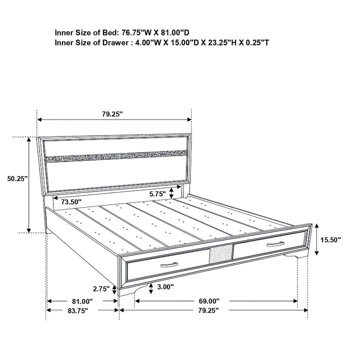 Miranda Bedroom Set with Storage - Imperial Furniture (Las Vegas, NV) - Multi Location