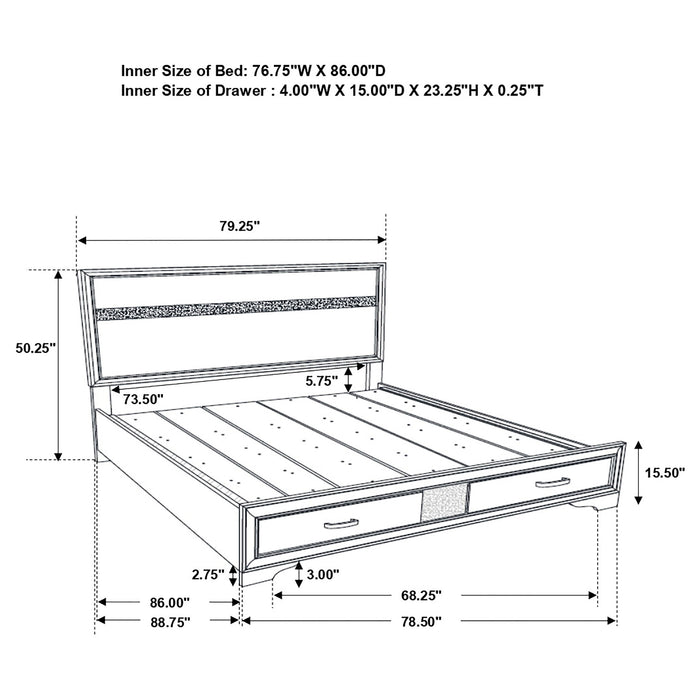 Miranda Bedroom Set with Storage - Imperial Furniture (Las Vegas, NV) - Multi Location