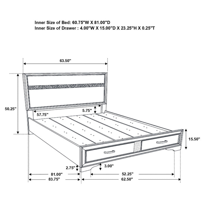 Miranda Bedroom Set with Storage - Imperial Furniture (Las Vegas, NV) - Multi Location