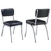 Retro Open Back Side Chairs Black and Chrome (Set of 2) - Imperial Furniture (Las Vegas, NV) - Multi Location