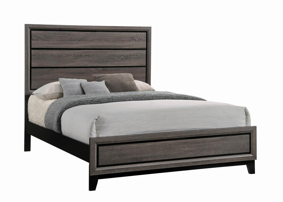 Watson Eastern King & Queen Bed Grey Oak and Black - Imperial Furniture (Las Vegas, NV) - Multi Location